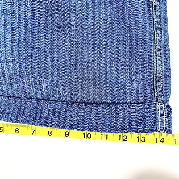 Lee Union Alls  Romper Womens Striped Denim Shortalls One Piece‎ Short Sleeve XL - Picture 10 of 13